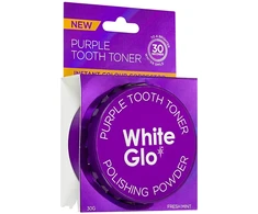 White Glo Baltas Glo Violetinė dantų toneriai poliravimo pudra