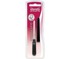 Wilkinson Sword Chromu dengta nerūdijančio plieno dildė su dėklu (Manicure Pocket Sapphire Nail File)
