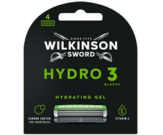 Wilkinson Sword Hydro 3 Juodas Edition keičiamos galvutės 4 vnt
