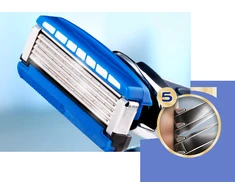Wilkinson The Face Groomer wkład su 5 ostrzami i żelem nawilżającym 4vnt.