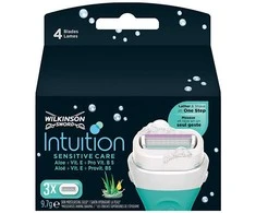 Tanita Wilkinson Intuition Sensitive įdėklai su 4 ostrzami 3 vnt.