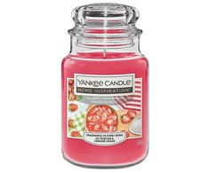 Yankee Candle kvepianti žvakė Home Inspiration didelė cukruotos braškės 538 g