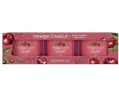 Yankee Candle Aromatinių žvakių rinkinys (Black Cherry), 3 x 37 g