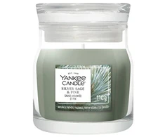 Yankee Candle Signature kvapni žvakė stiklinėje, maža, Sidabrinis Sage &amp; Pine, 110 g