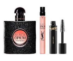 Yves Saint Laurent YSL Juodas Opium Giftset dovanų rinkinys moterims (EDP, 50 ml + EDP, 10 ml + YSL Lash Clash Blakstienų tušas Volume Extreme no1 Juodas, 2 ml)