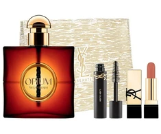 Yves Saint Laurent Opium rinkinys parfuminio vandens purškiklis 90 ml + tušas 2 ml + lūpų dažai 3,8 g