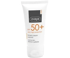 Ziaja Tinted cream for normal skin SPF 50+ natural shade (Tinted Kreminis) 50 ml