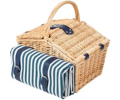 TRIVELLE pikniko krepšelis 4 asmenims su kilimėliu 40x28x20 cm HOMLA