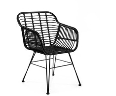 Homla JARDIN Juoda austa kėdė 57x62x81 cm