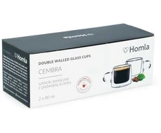 Set of double-walled glasses Homla CEMBRA, 2 x 80 ml