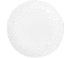 Dessert plate Homla SYLIA Baltas Ornament, 21 cm