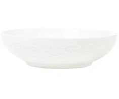 Plate Homla SYLIA Deep Baltas Ornament, 20 cm