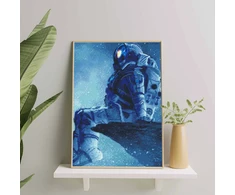 Astronautas ir žvaigždės 40×50 cm (apvalūs deimantukai)