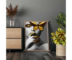 Auksinis drugelis 40*50 cm (auksiniai dažai)