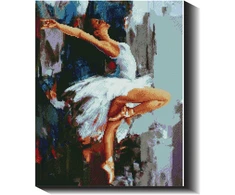 Baltoji gulbė 40×50 cm (kvadratiniai deimantukai)