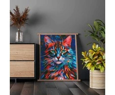Daugiaspalvė katė 40*50 cm (apvalus deimančiukai)