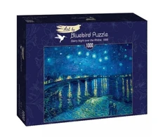 Bluebird Puzzle Bluebird Dėlionė 1000 vnt. - Vincentas van Gogas: Žvaigždėta naktis virš Ronos, 1888