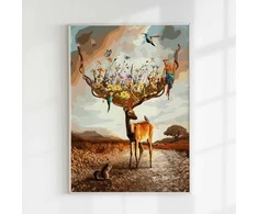 Elnis ir gėlės 40*50 cm
