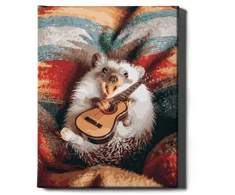 Tapyba pagal skaičius Ežiukas su gitara 40x50 cm