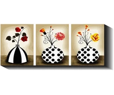 Gėlės vazonuose 120×50 cm (iš 3 dalių)