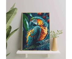 Dėlionė Graži papūga 40×50 cm (apvalūs deimantukai)