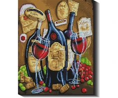 Gruzinų vynas 40×50 cm (kvadratiniai deimantukai)