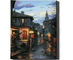 Lietus mieste 40*50 cm