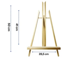 Mažas medinis molbertas tapybai, 50 cm