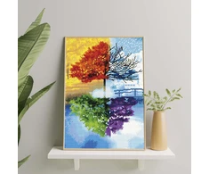 Metų laikai 40*50 cm (apvalus deimančiukai)