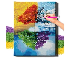 Metų laikai 40*50 cm (apvalus deimančiukai)