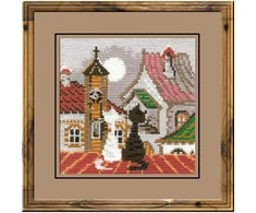 Miestas ir katės 13x13 cm