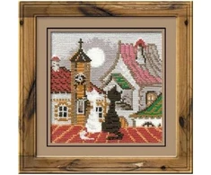 Miestas ir katės 13x13 cm