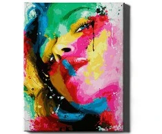 Moteris dažuose 40*50 cm