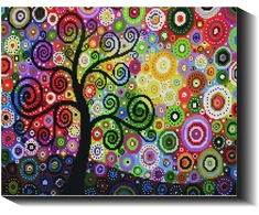 Pinigų medis 40×50 cm (kvadratiniai deimantukai)
