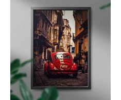 Raudonas automobilis 40*50 cm