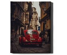 Raudonas automobilis 40*50 cm