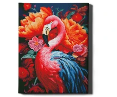 Rožinis flamingas 40×50 cm (apvalūs deimantukai)