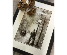 Mistiška moteris 40*50 (su auksiniais dažais)