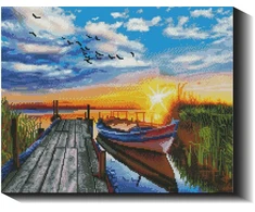 Šiltas vasaros vakaras 40×50 cm (kvadratiniai deimantukai)