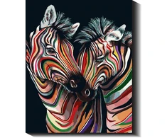Spalvingos zebros 40×50 cm