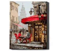 Susitikimas kavinėje 40*50 cm
