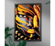 Tigro makiažas (Auksiniai dažai) 40*50 cm