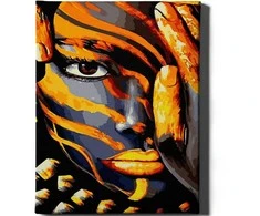 Tigro makiažas (Auksiniai dažai) 40*50 cm