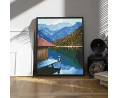 Tyla kalnuose 40*50 cm (apvalus deimančiukai)