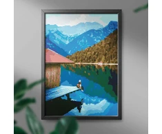 Tyla kalnuose 40*50 cm (apvalus deimančiukai)