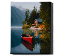 Tyla prie ežero 40*50