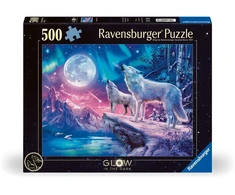 Ravensburger Dėlionė 500 vnt. - Vilkai šiaurės pašvaistėje