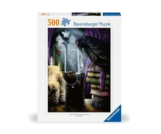 Ravensburger Dėlionė 500 vnt. - Varna Ir katė bokšto kambaryje