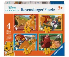 Ravensburger 4 dėlionės „Disney Liūtas karalius“, 12–24 det., nuo 3 m.