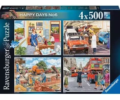 Ravensburger Dėlionė 4x500 vnt. - Darbo diena